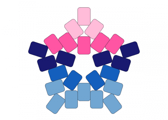 Omni star - light blue, pink, purple