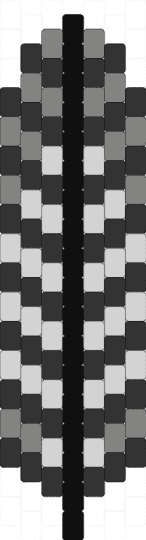feather charm - gray, white