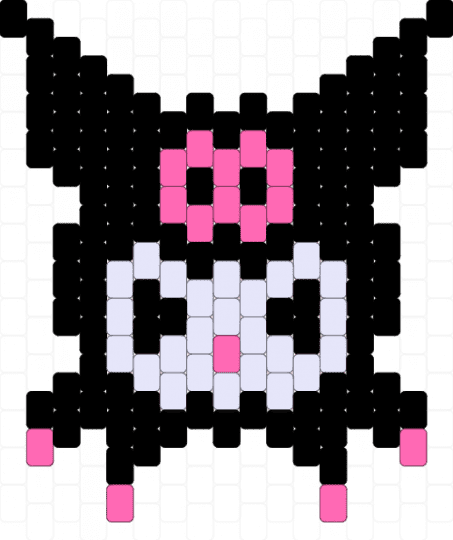 kuromi charm!!!! - black,pink,white