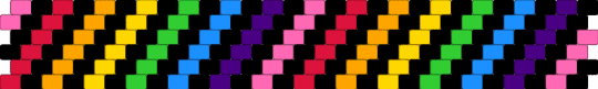 even flat Stitch Rainbow - black, colorful, green, orange, purple