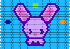 LavenderRabbit_1 - rabbit,bunny,lavender,panel,animal,cute,ears,purple,light blue,teal