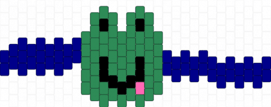 Frog  mask - green,purple