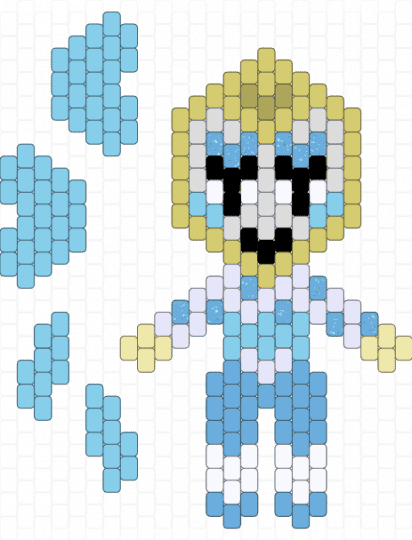 GLISTEN  (x-mas skin?) - light blue,dw,dandys world,roblox