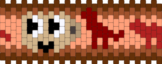 Shelly cuff (HAPPY VERSION) - brown,red