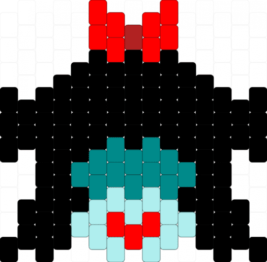 AQUA charm - black,red,teal,deltarune,aqua,chapter 5