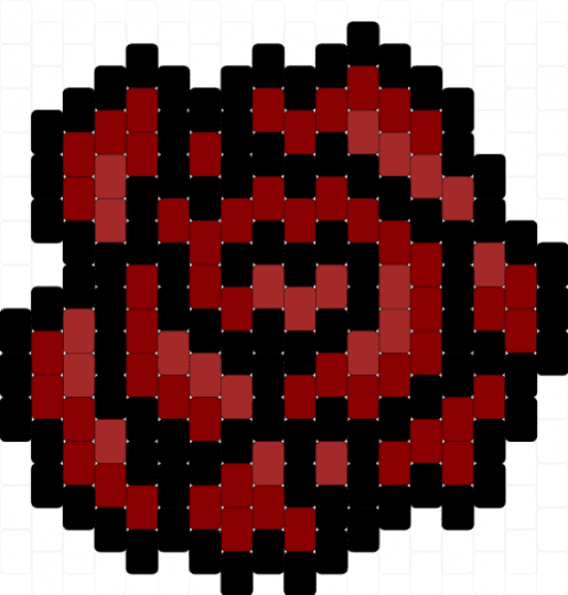ROSE CHARM (REQUEST) - black,red