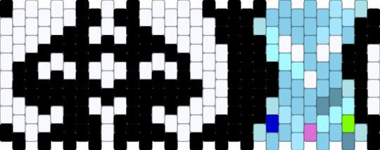 DELTARUNE CUFF - black,white,light blue