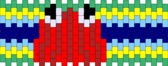 DHMIS Red Guy cuff - green, red