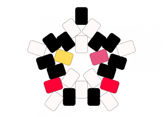 SPAMTON star charm - deltarune, red, spamton, video game, white