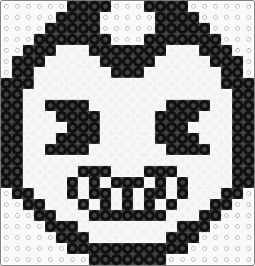 BENDY fuse bead head - black,white,bendy,batim,bendy and the ink machine