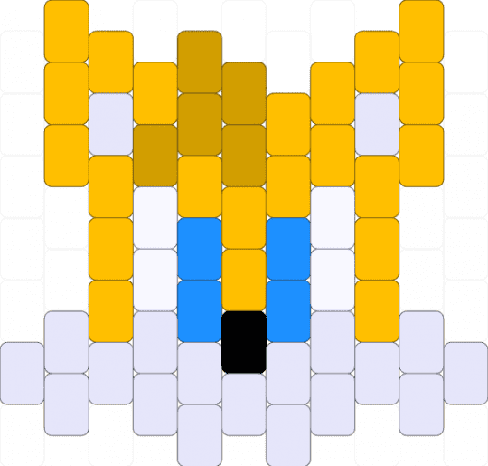 TAILS THE FOX charm - yellow
