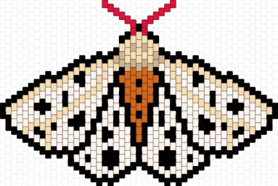 salt marsh moth - white,beige