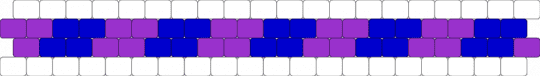peyote cuff - blue, even, pattern, peyote, pruple, purple, small, white