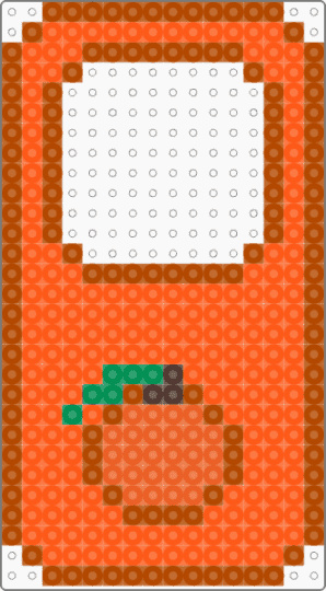 Orange Door Tag - red,orange