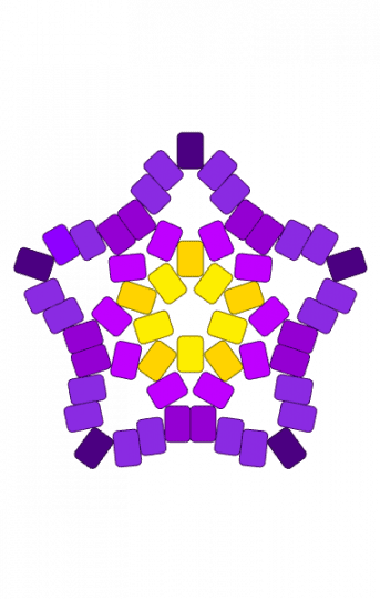Large Nightshade Star - flower, nightshade, purple, star, yellow
