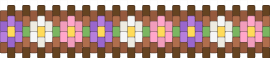 🌸 Bassie Flower Cuff 🌸 - bassie, brown, dandys world, flower, multistitch, pink, purple, tan, white