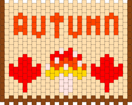 Autumn Bag Panel #1 (Self Project) - autumn, bag, beige, nature, panel, red