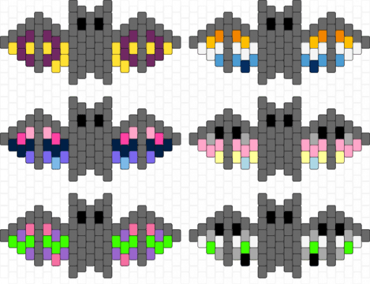 Pride Bats (3/3) - bats, charms, flags, gray, pride, rainbow