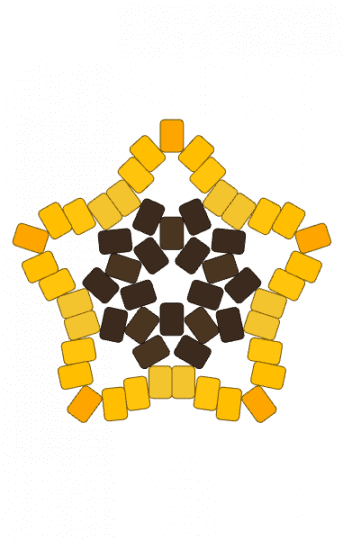 🌻 Sunflower Themed Star 🌻 - brown, star, sunflower, yellow