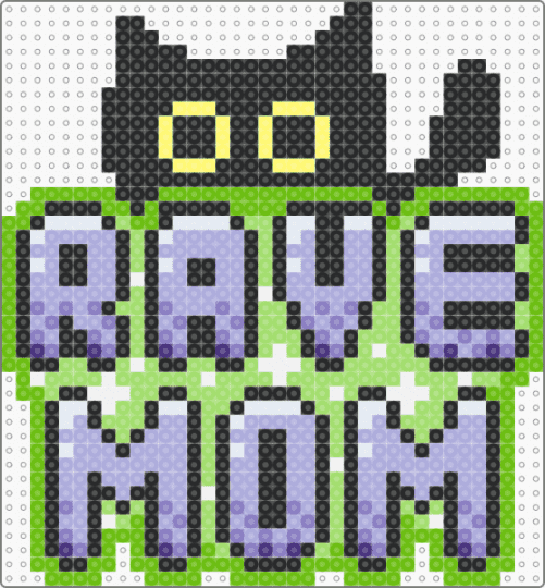 Rave Mom (with cat :3) - animal,black cat,music,pink,green,cat,rave,mom,edm,festival,black,purple