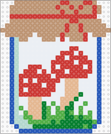 Mushrooms - beige,red