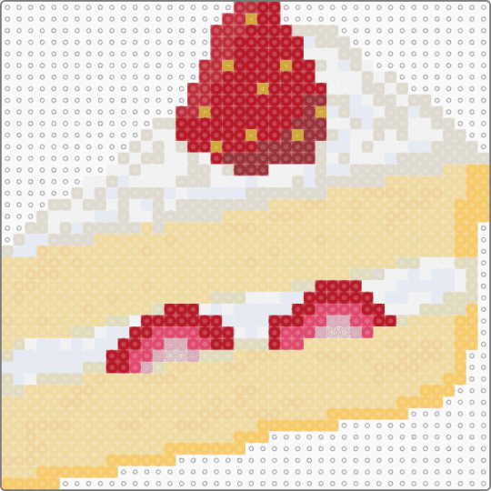 strawberry shortcake - beige,red,cotdcake