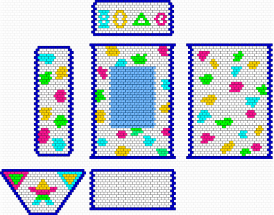 Sprinkle bag! - light blue, purple, white