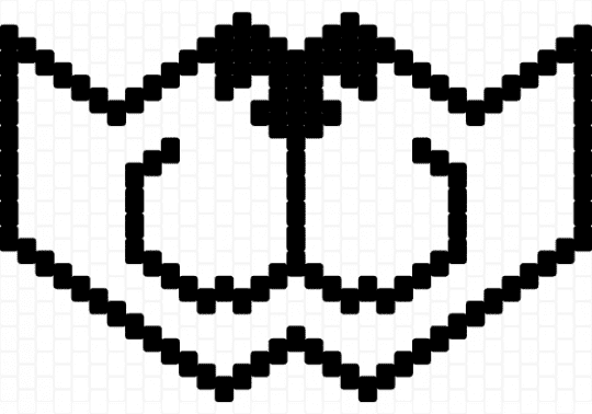 bubbly furry mask template - black