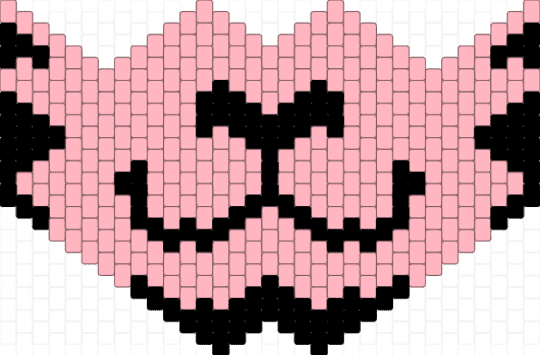 pink furry mask - pink,black