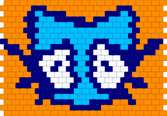 water cat - purple,orange