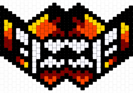 rawr lava mask - black,brown,red