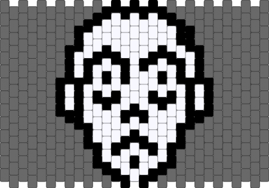 black and white face - white,gray