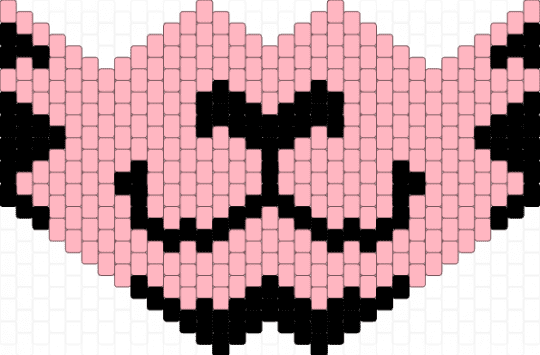 rainbow furry mask 2 - pink,black