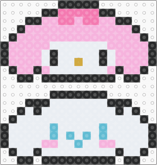 🧁 ;; cinnamoroll n my melody perlers ~ ♪ - white,pink