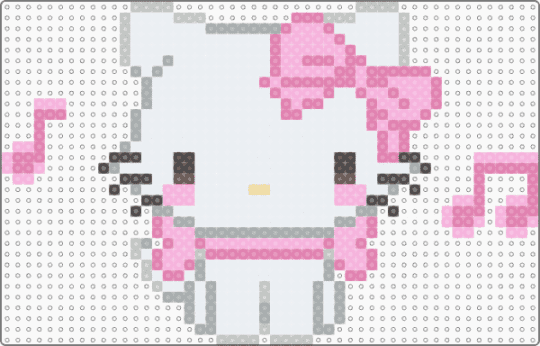 🧁 ;; charmmy kitty perler  ~ ♪ - white,gray,pink,sanrio,cutecore,hello kitty,charmmy kitty