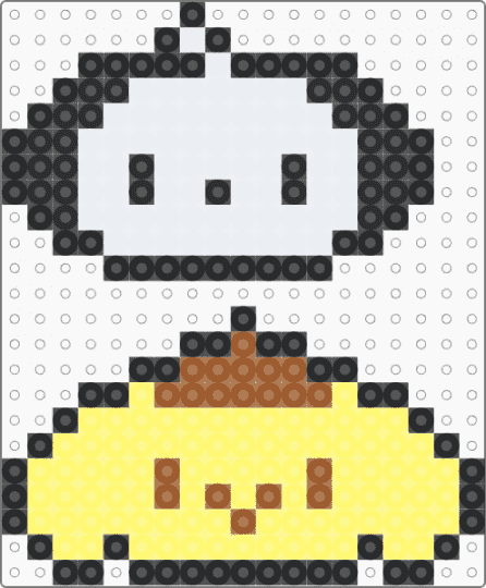 🧁 ;; pompompurin n pochacco perlers ~ ♪ - yellow