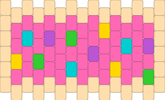 🍪 ;; poptart ~ ♪ - beige,pink,poptart,charm,peyote