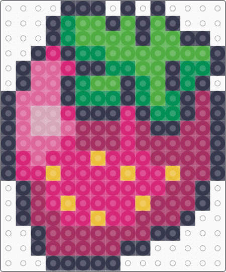 🍓 ;; strawberry perler ~ ♪ - purple,pink