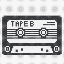 Tape B Casette - cassette,tape b,dj,music,edm,classic,retro,black,white
