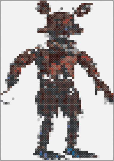 Nightmare foxy - white,brown,gray