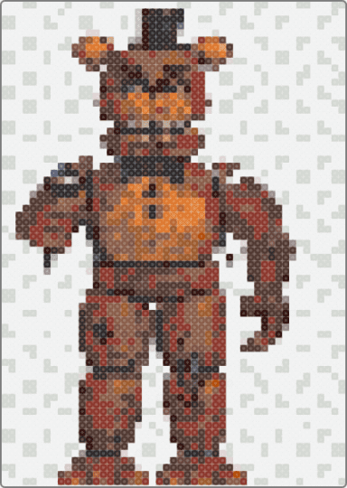 Withered Freddy - white,brown,tan,red