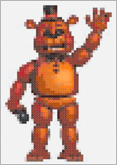 Toy Freddy - white,brown,red,orange