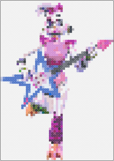 Glamrock chica - white,pink,gray,blue