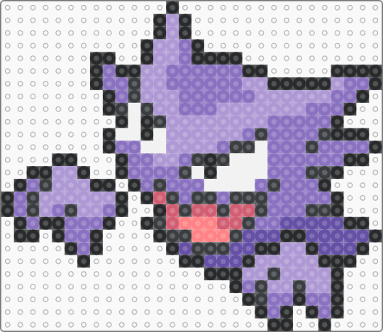 Haunter Sprite Gen 7 - blue,pink,haunter,purple,pokemon,nintendo