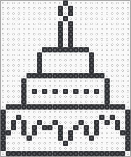 Pixel Cake Template - black