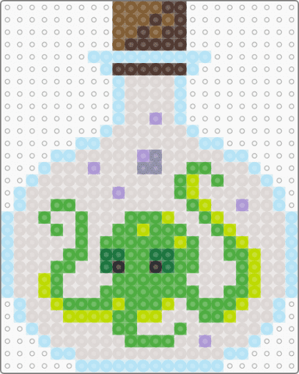Cephalopod In A Bottle - light blue,green,beige