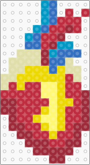 Human Heart - yellow,red