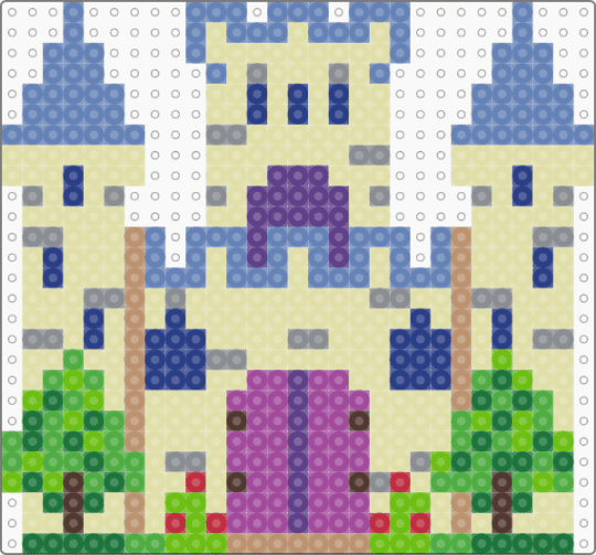 Castle - blue, green, yellow