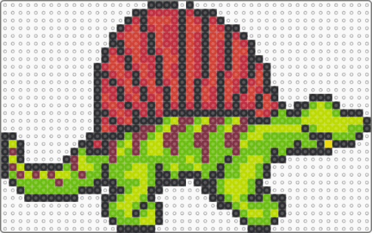Dimetrodon - green,red