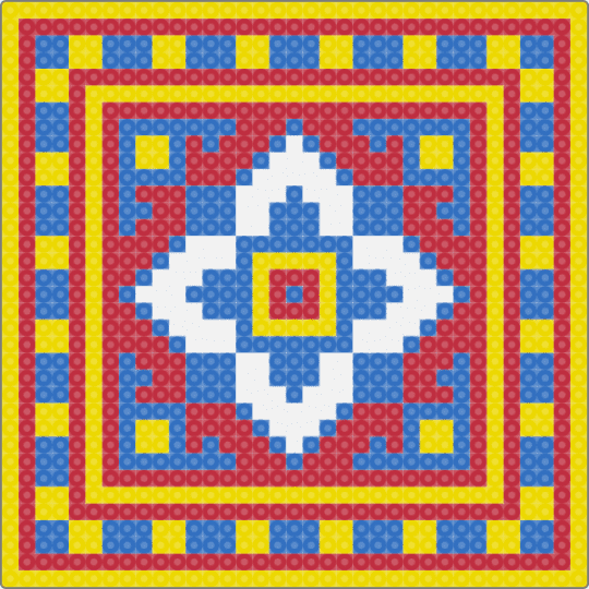 Square Mandala (2) - red